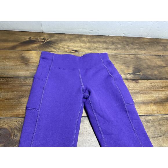 ATHLETA GIRL Polartec Stash Tight Iris Violet Size XL 14 - Picture 2 of 9